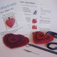 Make your own heart keyring   - felt craft kit