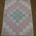 Vintage-feel Quilt with Pink Roses (Crib)