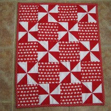 Elephants and Pinwheels Quilt (Small)
